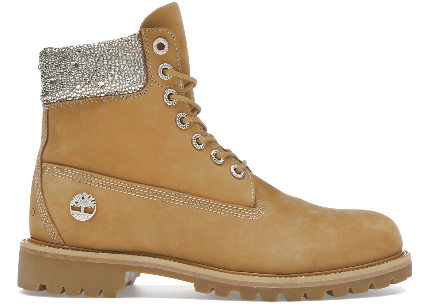 Timberland 6" Boot Jimmy Choo Premium Wheat Swarovski Crystal