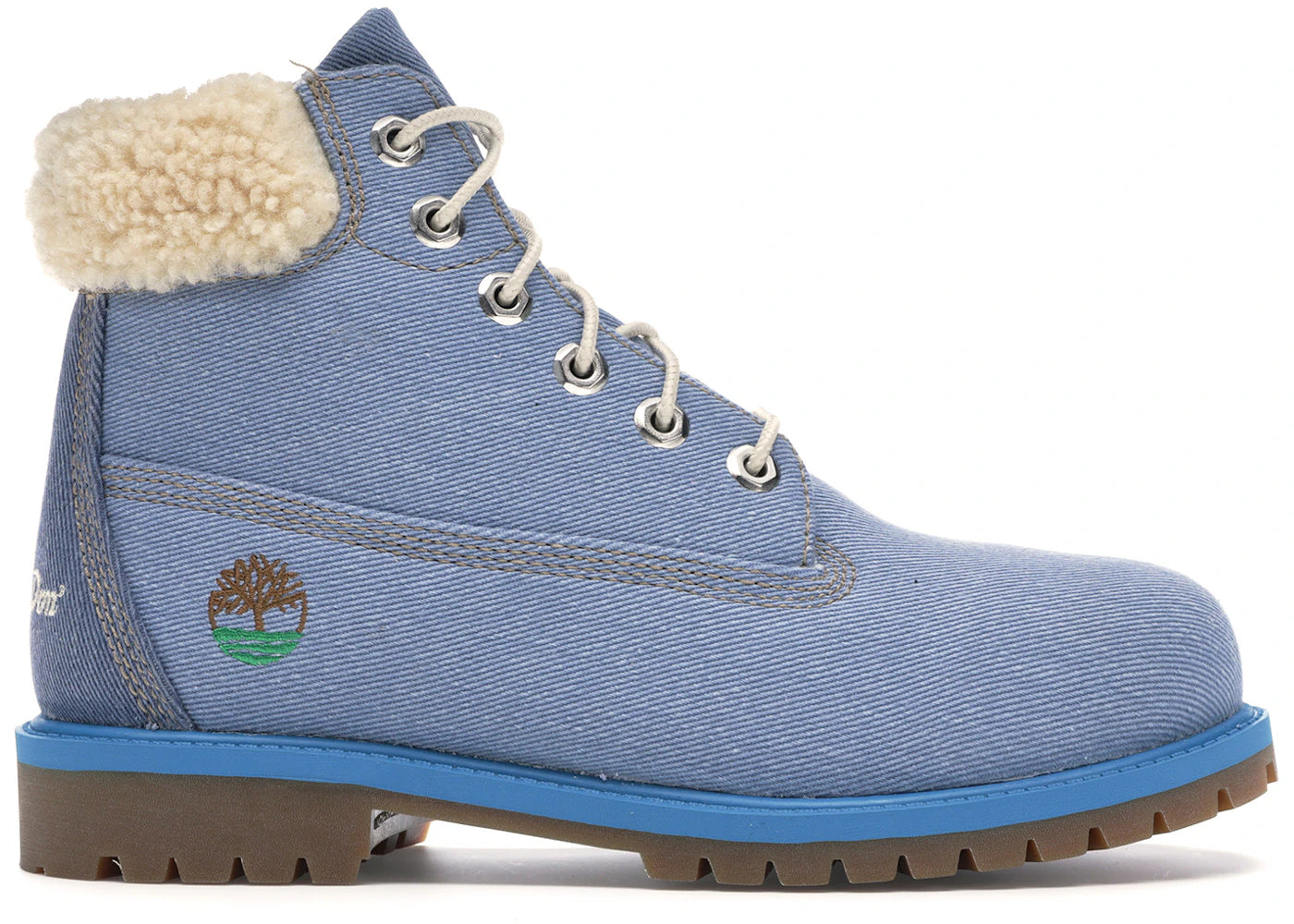 timberland 6" boot just don denim (gs)