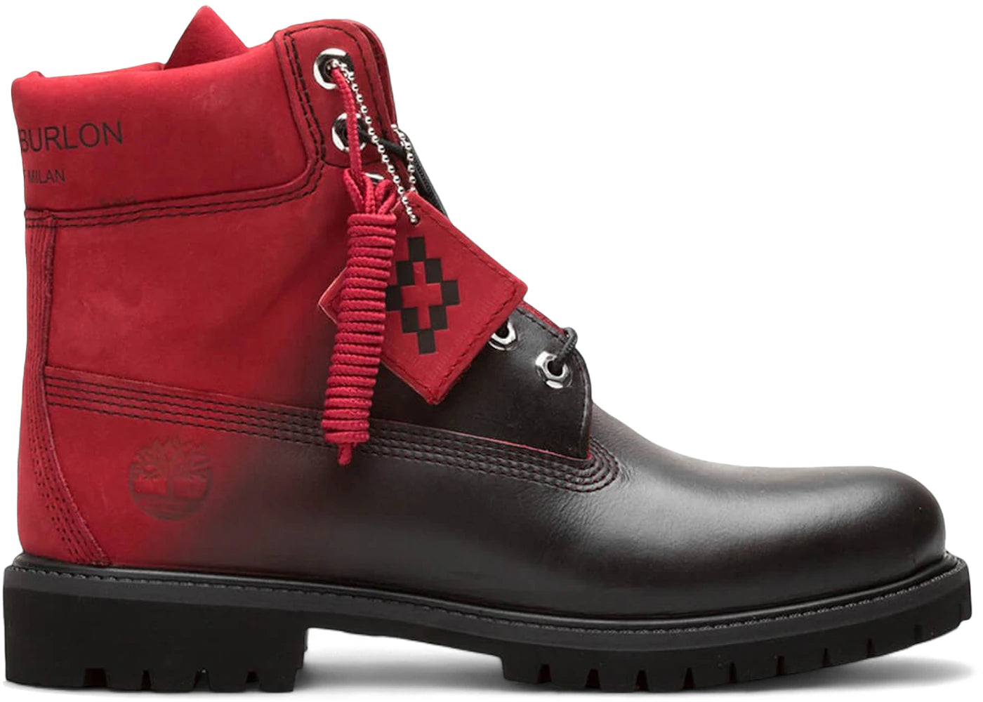 Timberland 6" Premium Boot Marcelo Burlon County Of Milan Ruby Dip Dyed