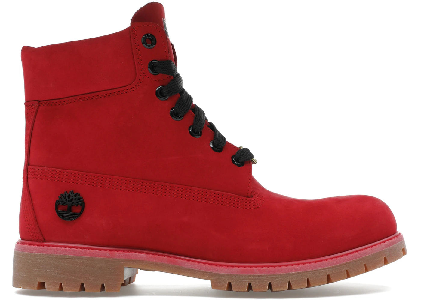 Timberland 6" Premium Waterproof Boot Medium Red Black