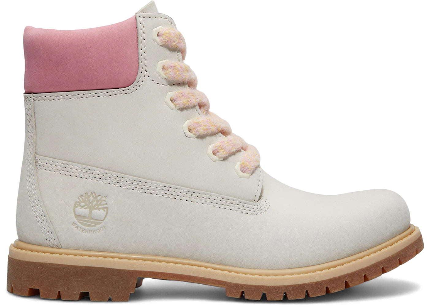Timberland 6" Premium Waterproof Boot Natural Nubuck Pink (Women'S)