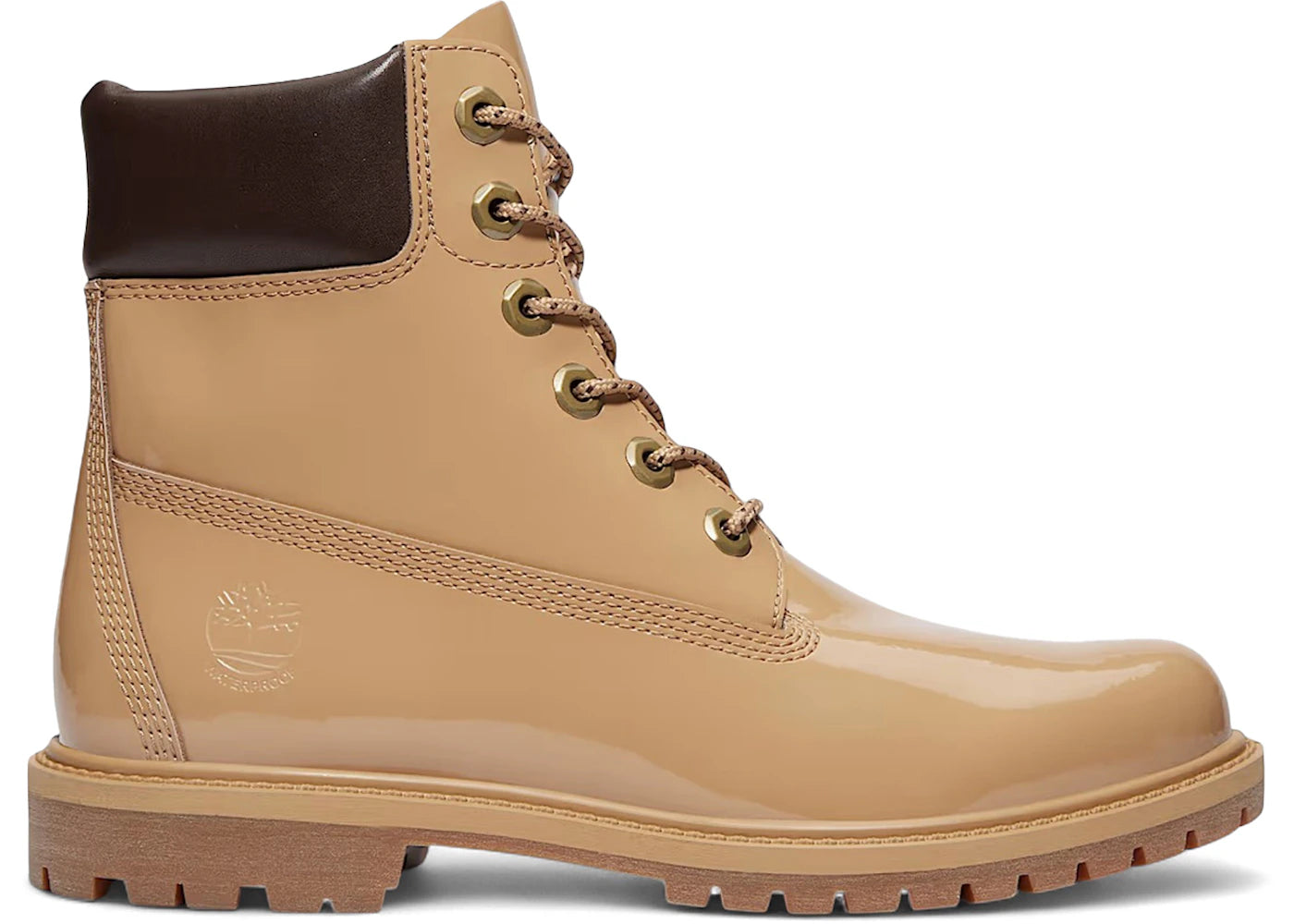 Timberland 6" Premium Waterproof Boot Patent Light Brown (Women'S)