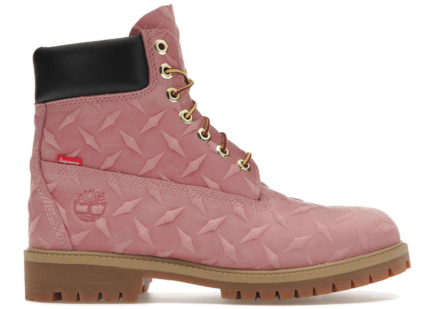 timberland 6" premium waterproof boot supreme diamond plate pink