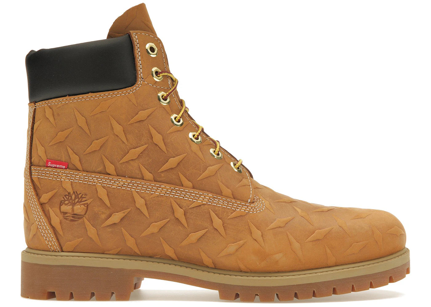 timberland 6" premium waterproof boot supreme diamond plate wheat