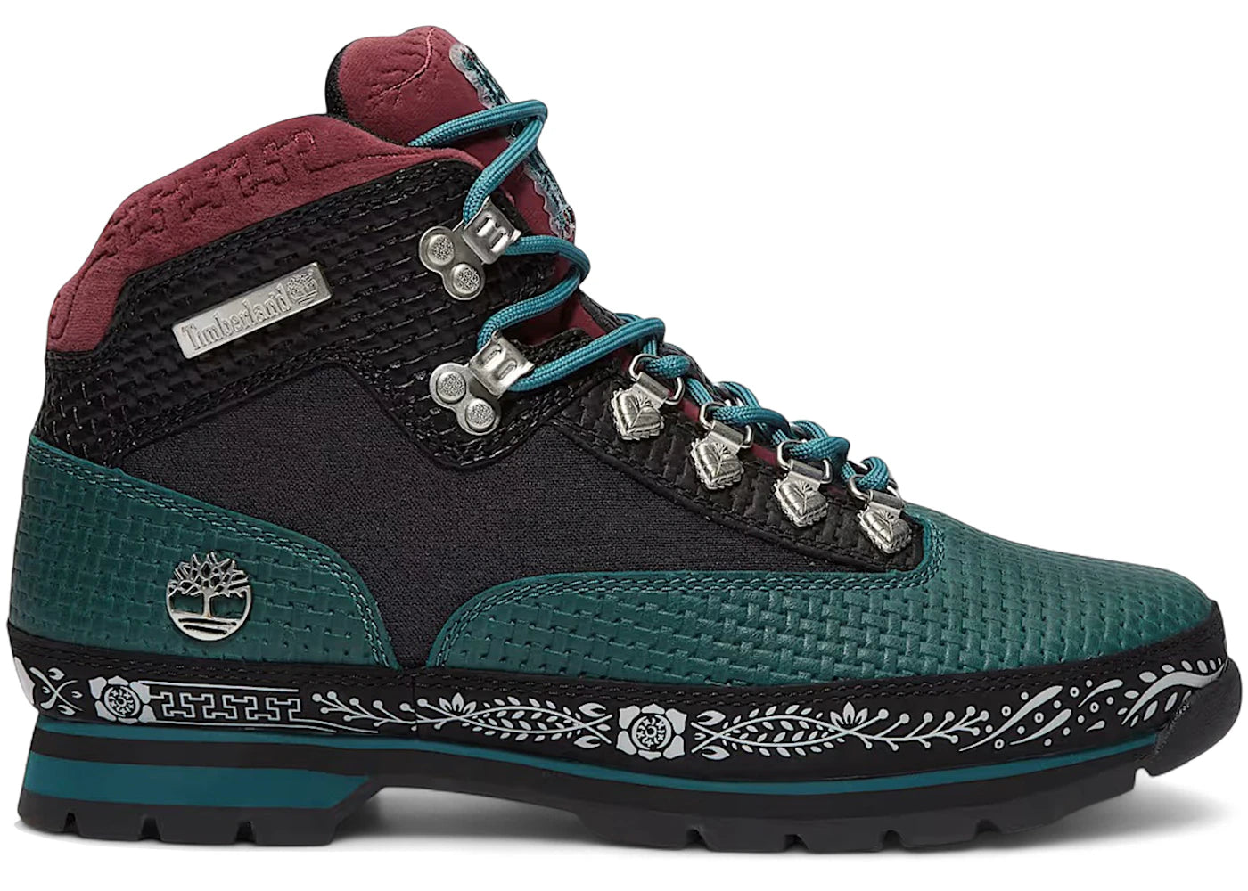 Timberland Euro Hiker Mid Lace Up Dia De Los Muertos Teal