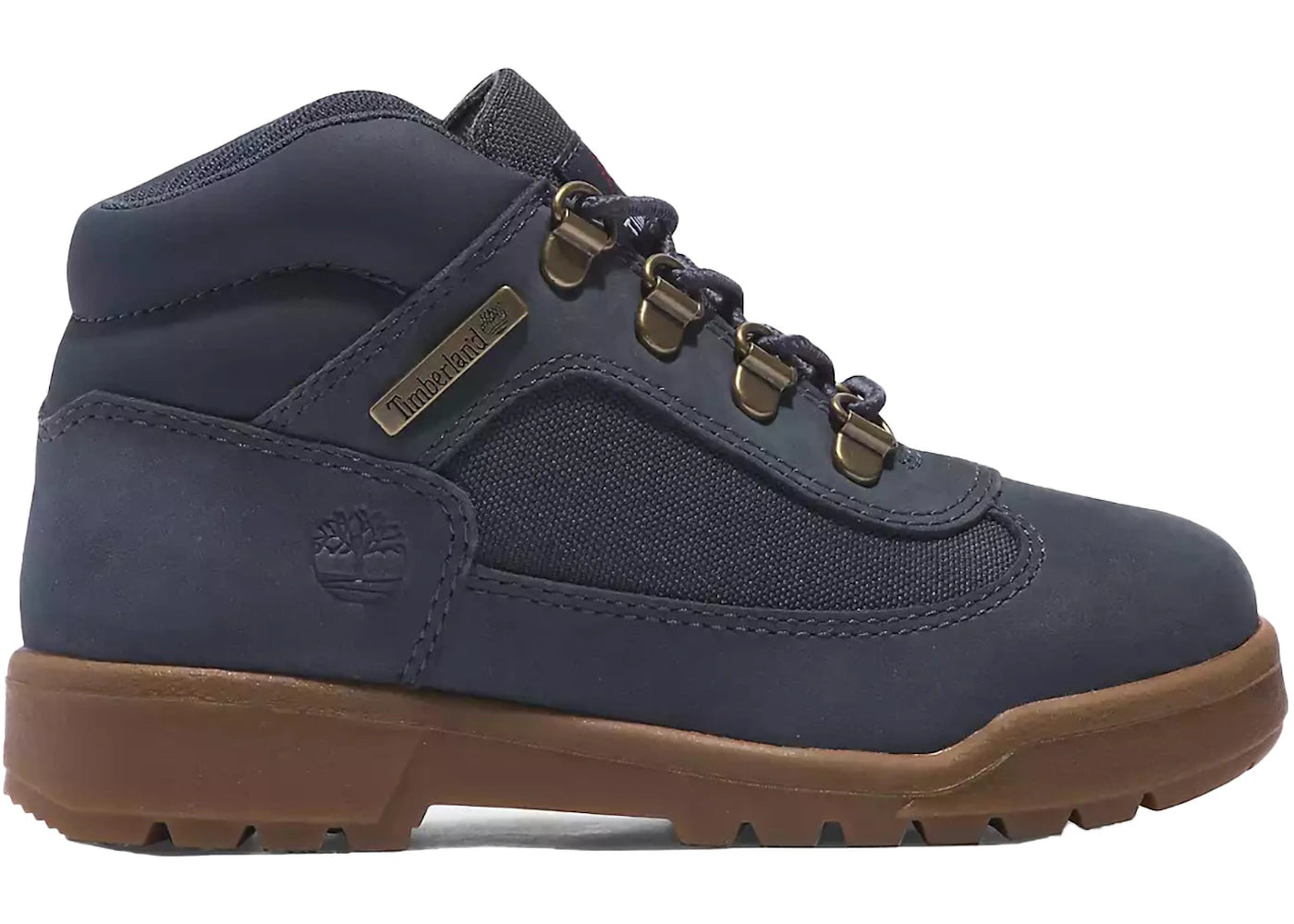 timberland field boot mid lace up dark blue nubuck (gs)