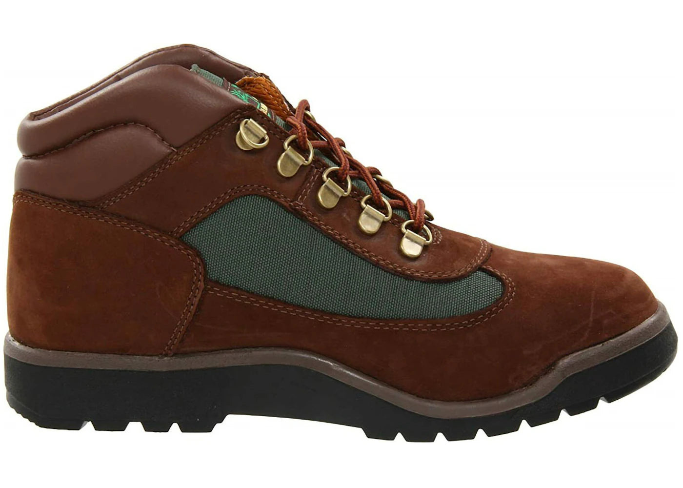 timberland field boot mid lace up dark brown (gs)