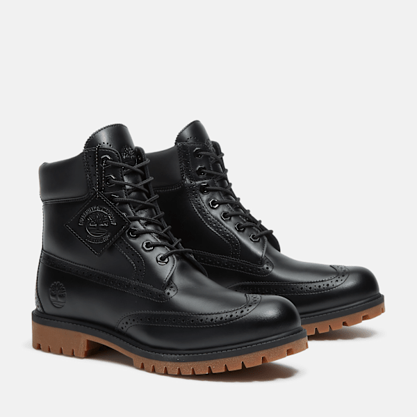Timberland Heritage 6-Inch Waterproof Boot Black Full-Grain