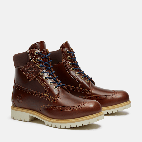 Timberland Heritage 6-Inch Waterproof Boot Medium Brown Full-Grain