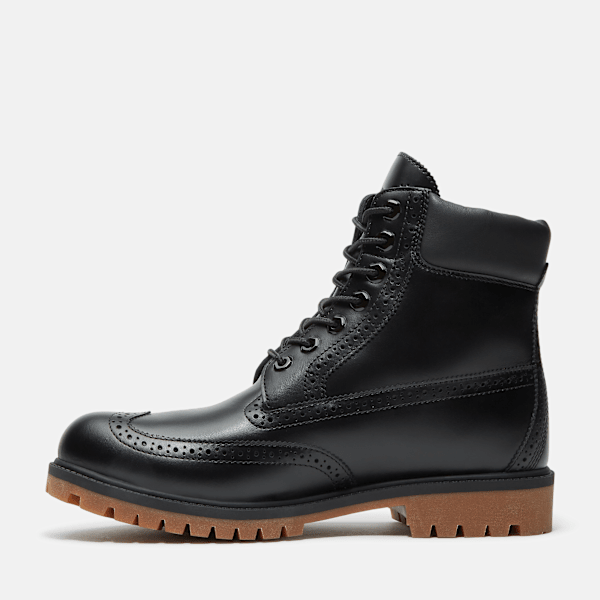Timberland Heritage 6-Inch Waterproof Boot Black Full-Grain