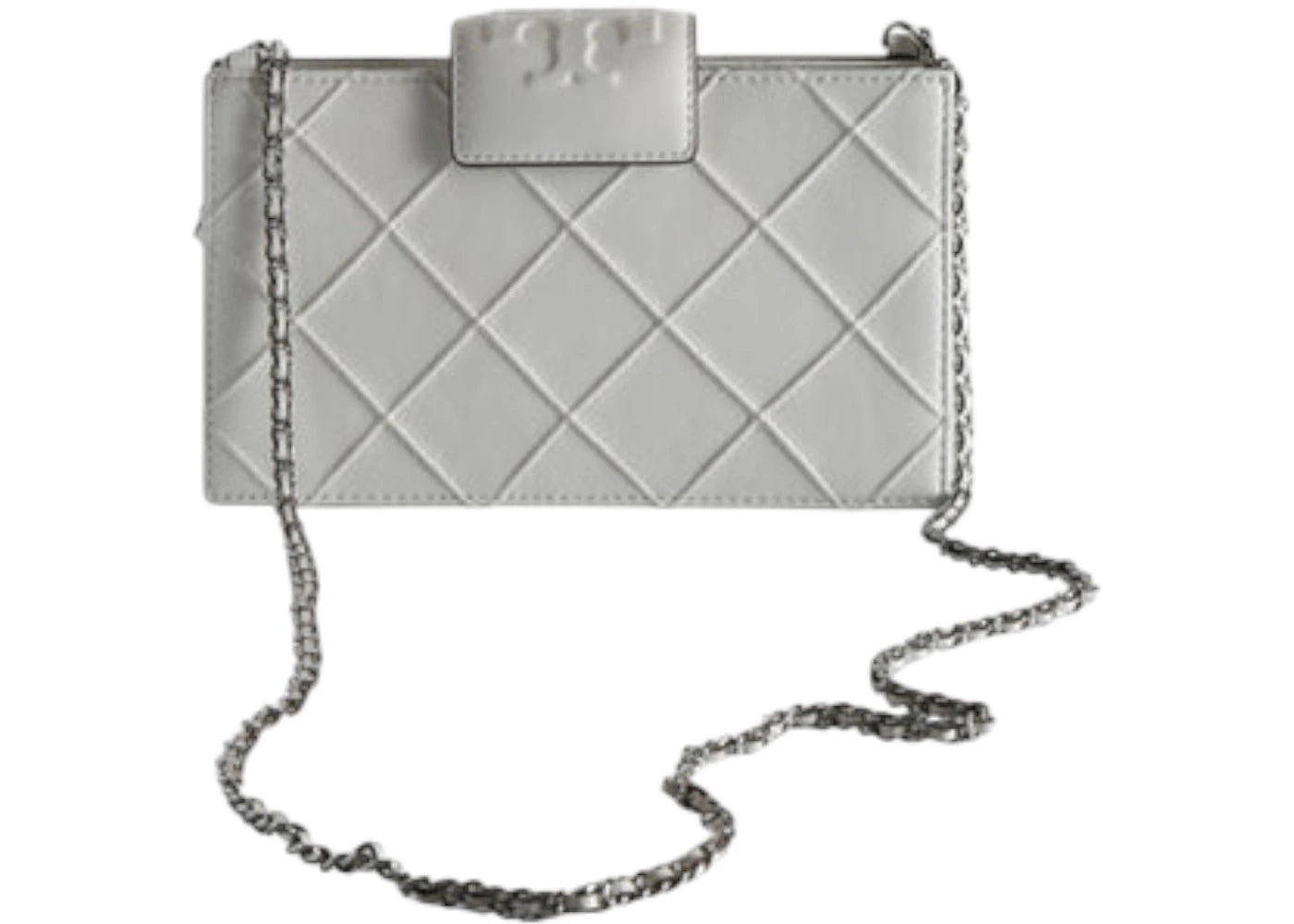 Tory Burch Fleming Mini Chain Wallet Blanc