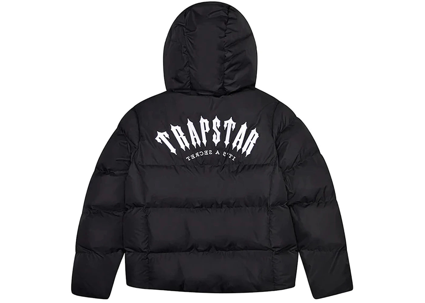 trapstar irongate hooded puffer jacket black
