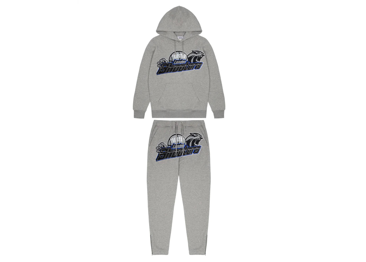 trapstar shooters 2.0 hoodie tracksuit grey/blue