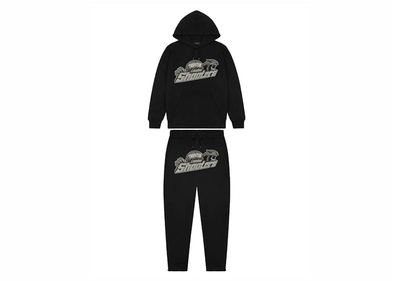 Trapstar Shooters Hoodie Tracksuit Black/Teal