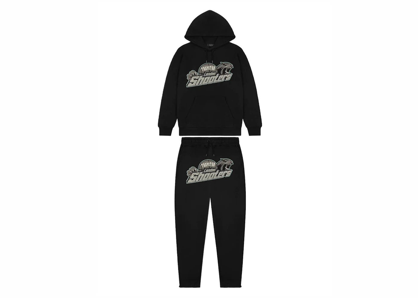 trapstar shooters hoodie tracksuit black/teal