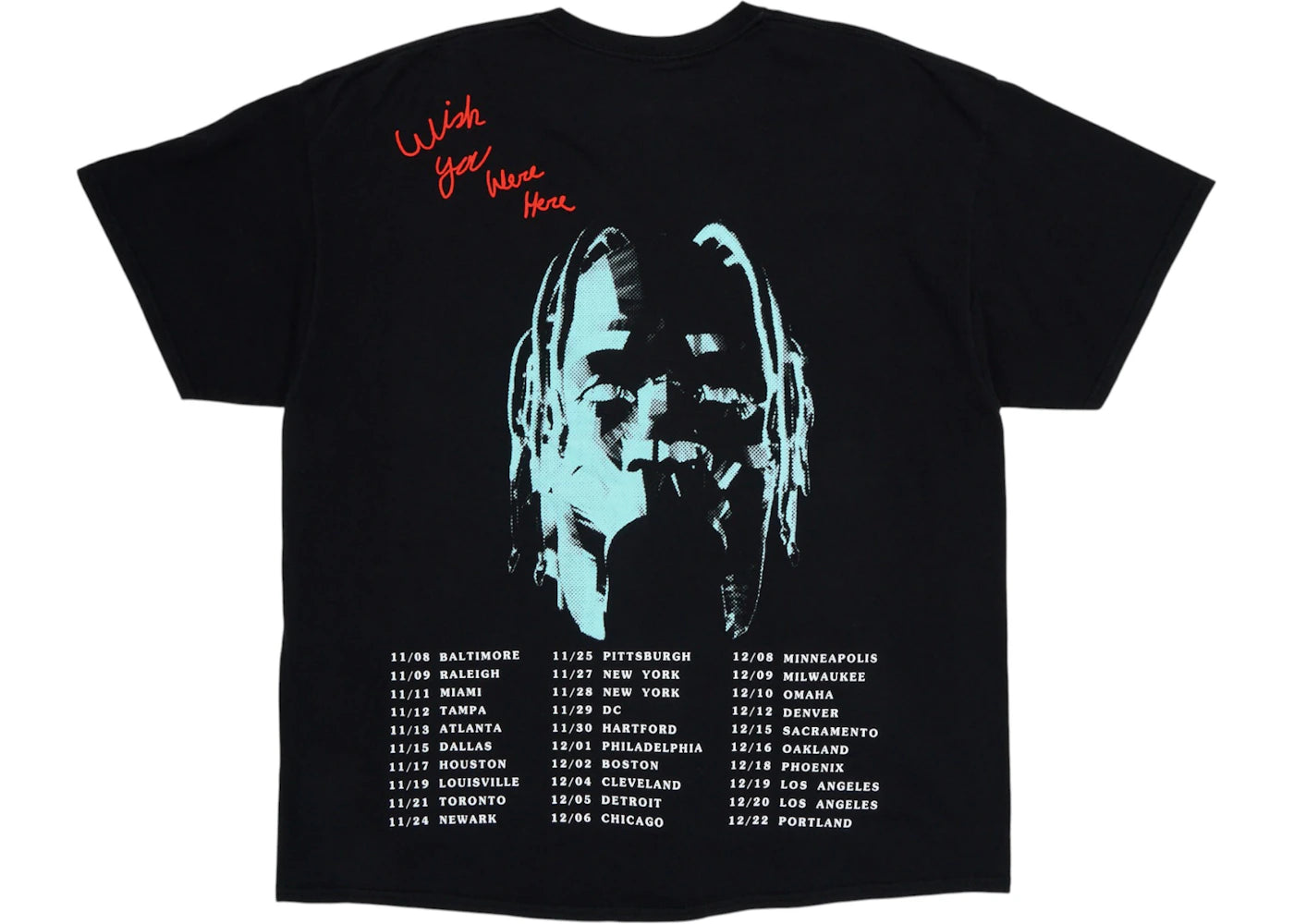 travis scott astroworld tour tee black
