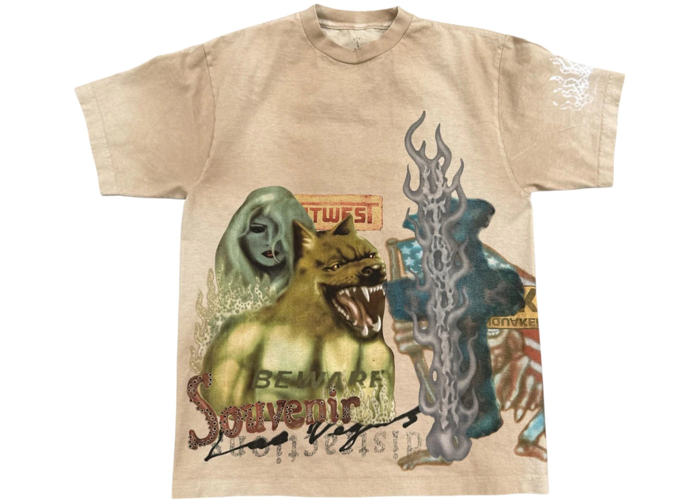 travis scott bazaar souvenir tee brown