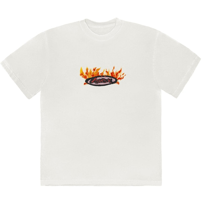 Travis Scott Cactus Jack Flame T-Shirt Cream
