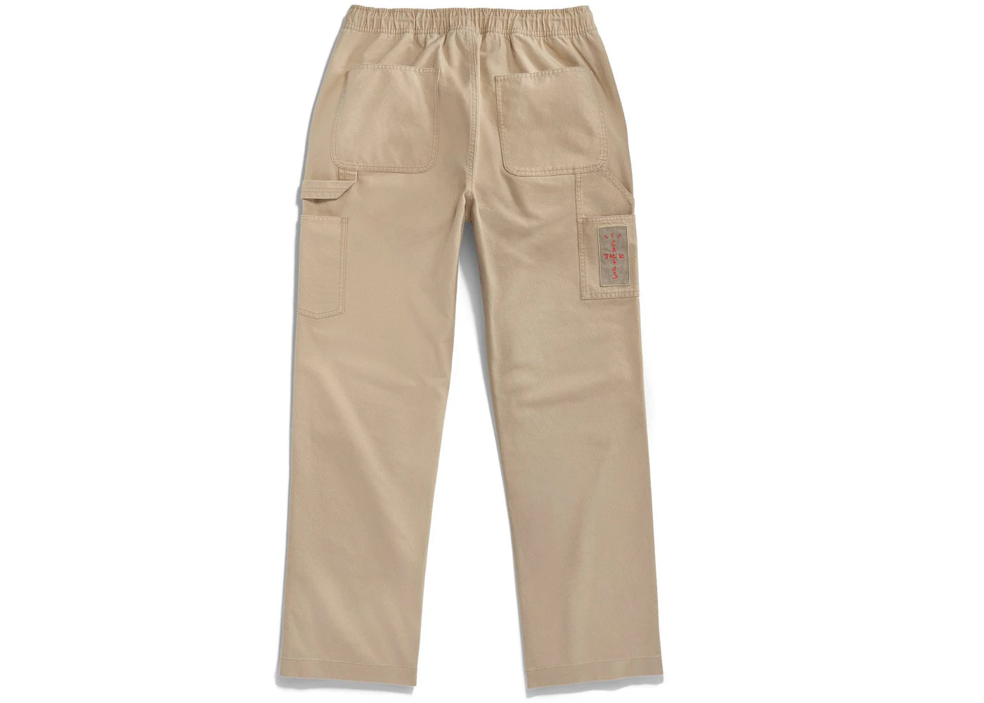 travis scott cactus jack x jordan canvas pant desert/khaki/university red