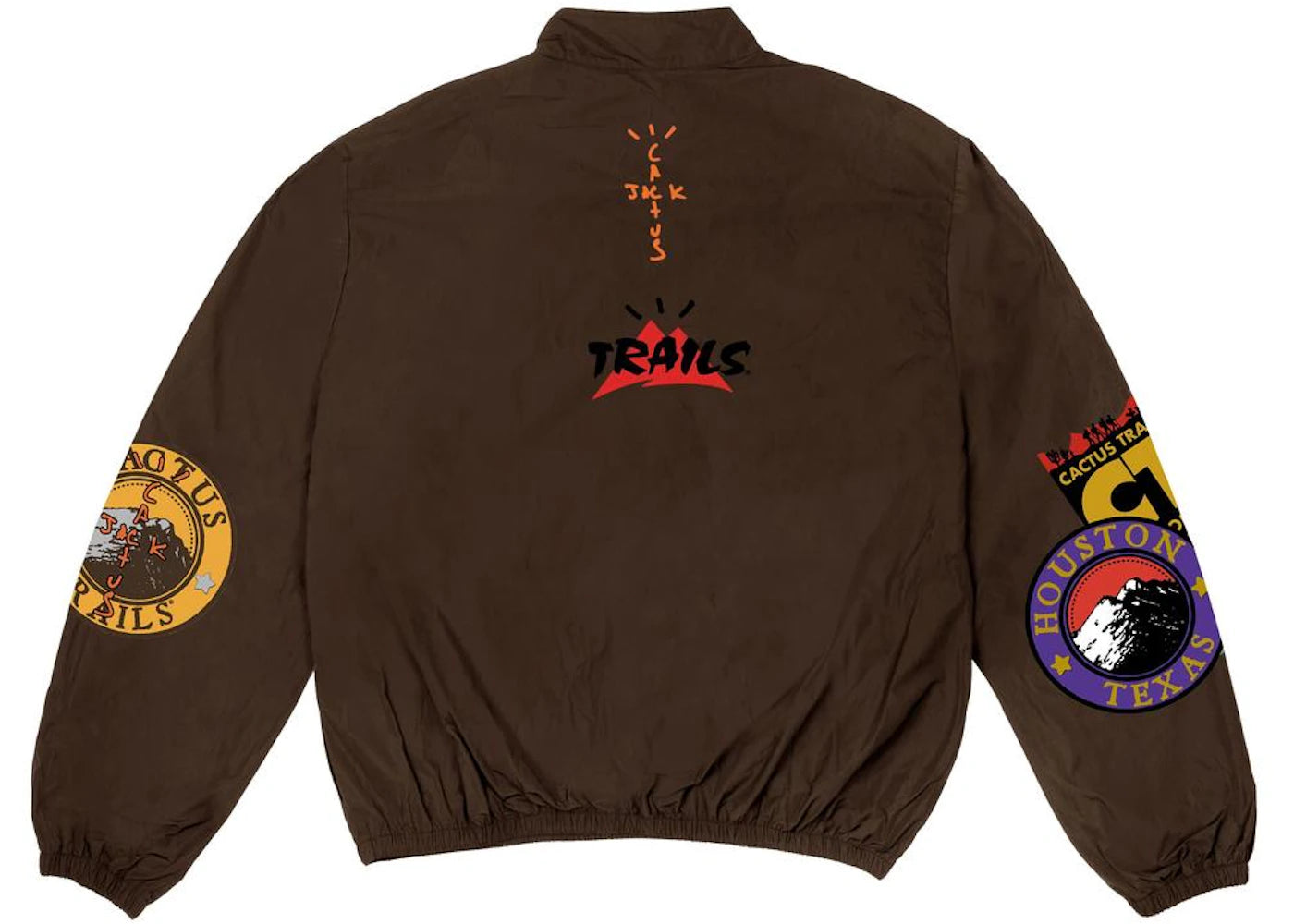 travis scott cactus trails half-zip windbreaker brown