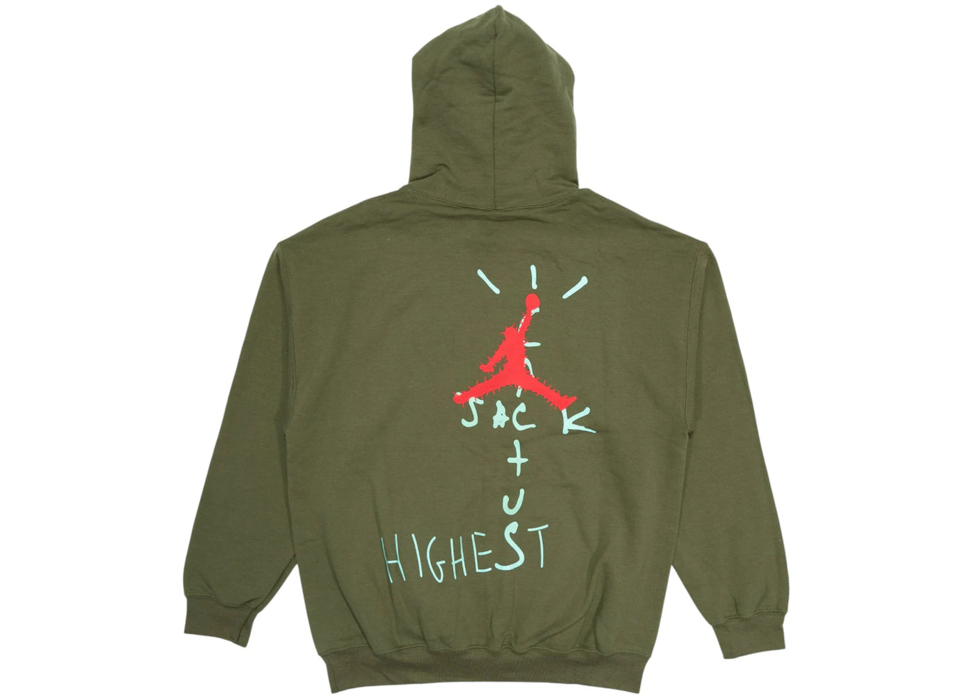 travis scott jordan cactus jack highest hoodie olive
