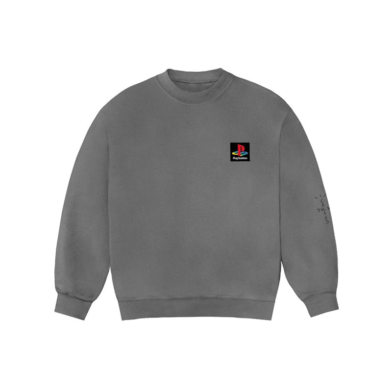 Travis Scott Ps Classic Youth Crewneck Washed Grey