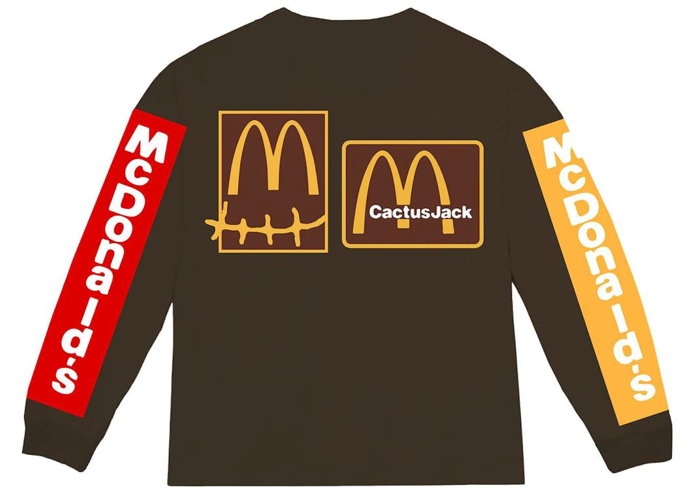 travis scott x cpfm 4 cj souvenir l/s t-shirt brown