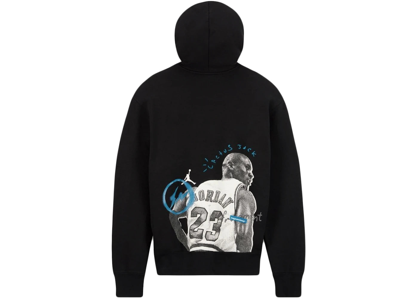 travis scott x jordan x fragment hoodie black