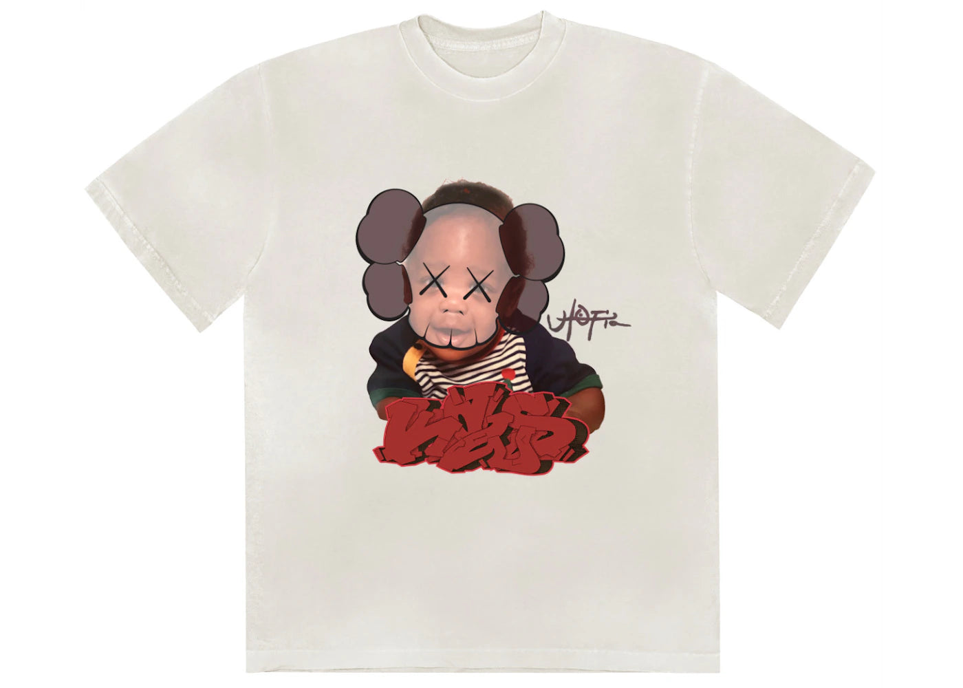travis scott x kaws utopia i tee white