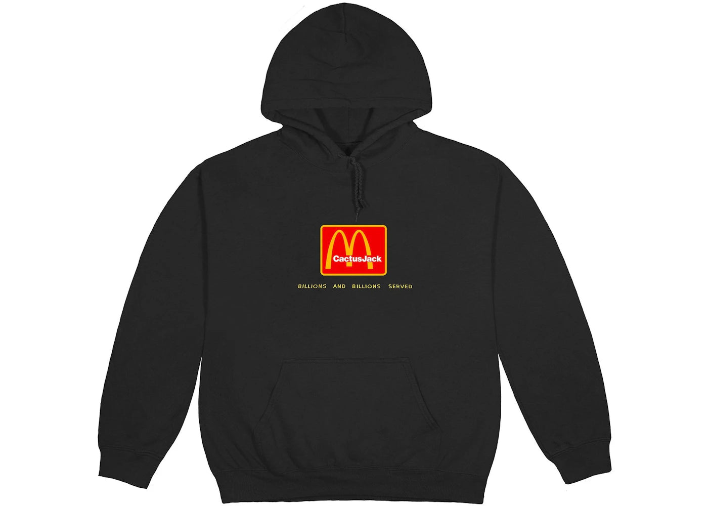 travis scott x mcdonald's billions served hoodie washed black