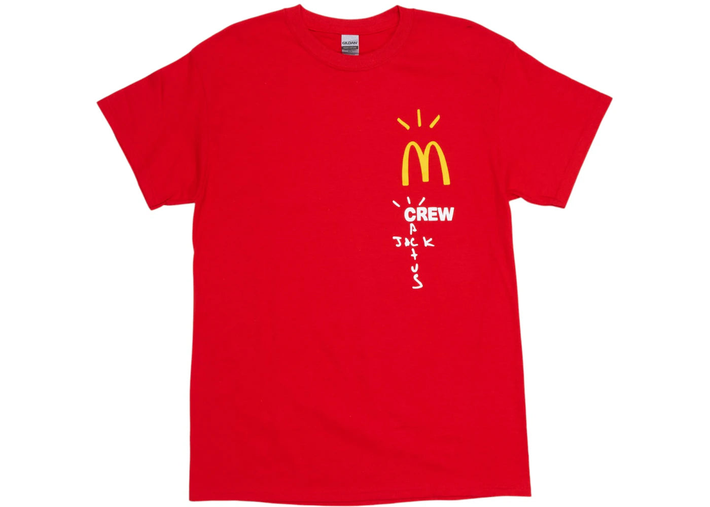 travis scott x mcdonald's crew t-shirt red
