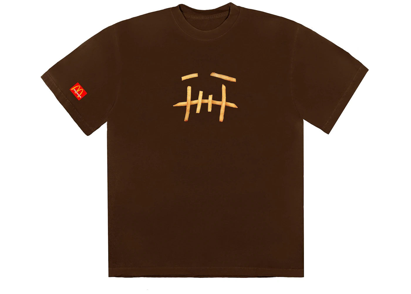travis scott x mcdonald's fry ii t-shirt brown