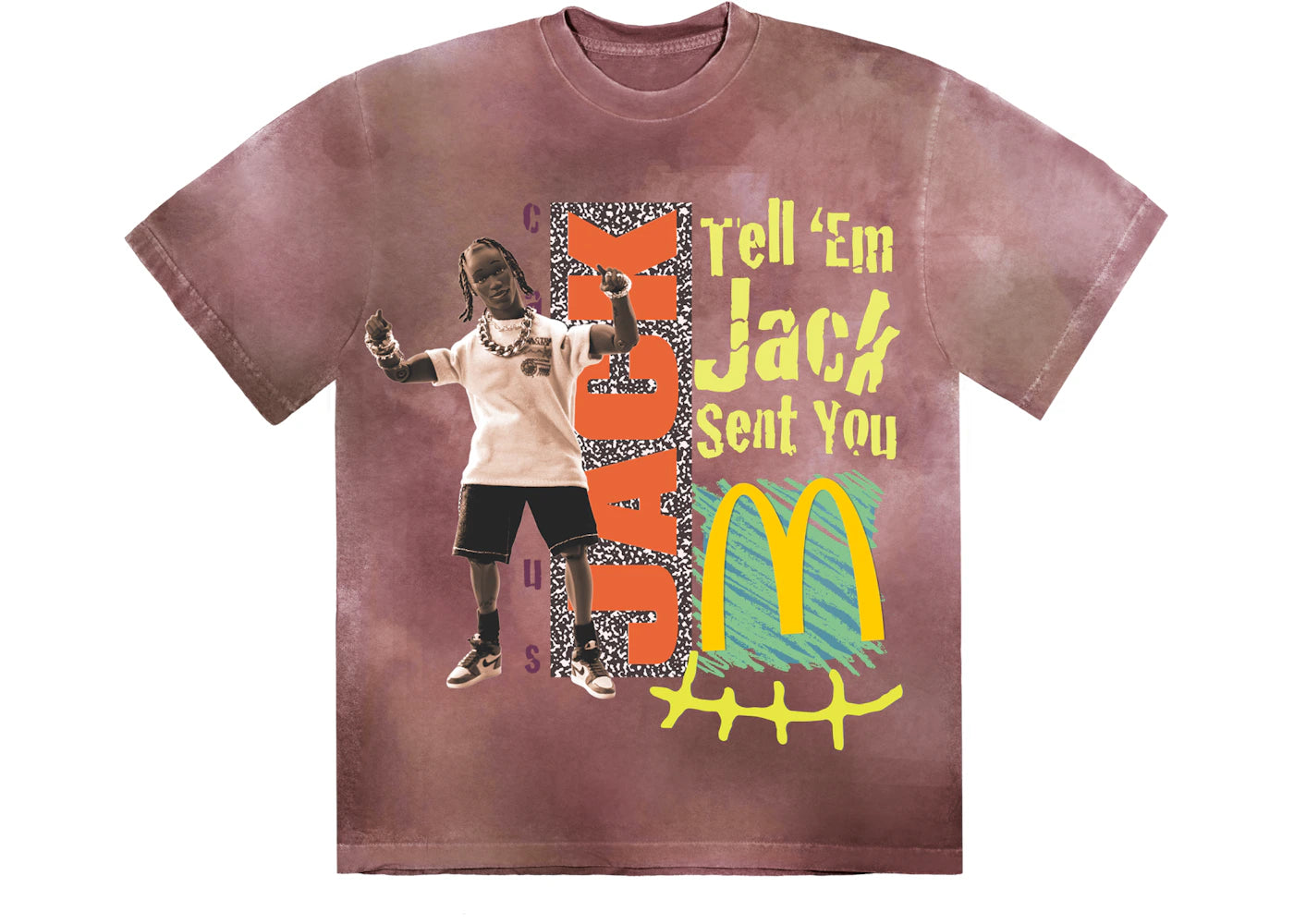 マクダフ　The Nymph Jack Scott Orange Travis Scott X Mcdonald'S Jack Smile Ii T-Shirt Berry – Kicks Machine