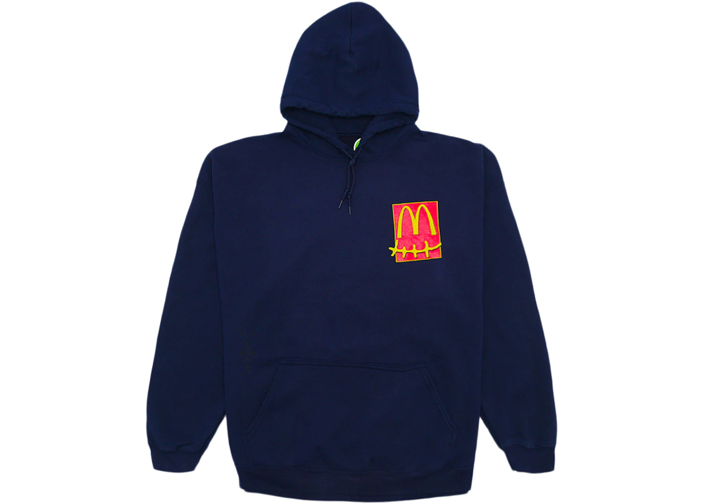travis scott x mcdonald's up all night sticker hoodie navy