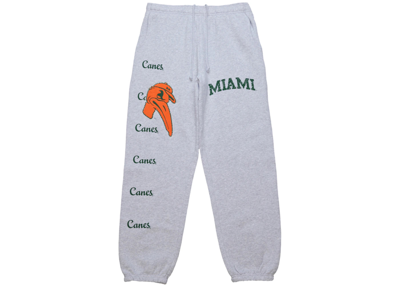 travis scott x mitchell & ness miami hurricanes classic sweatpants heather gray