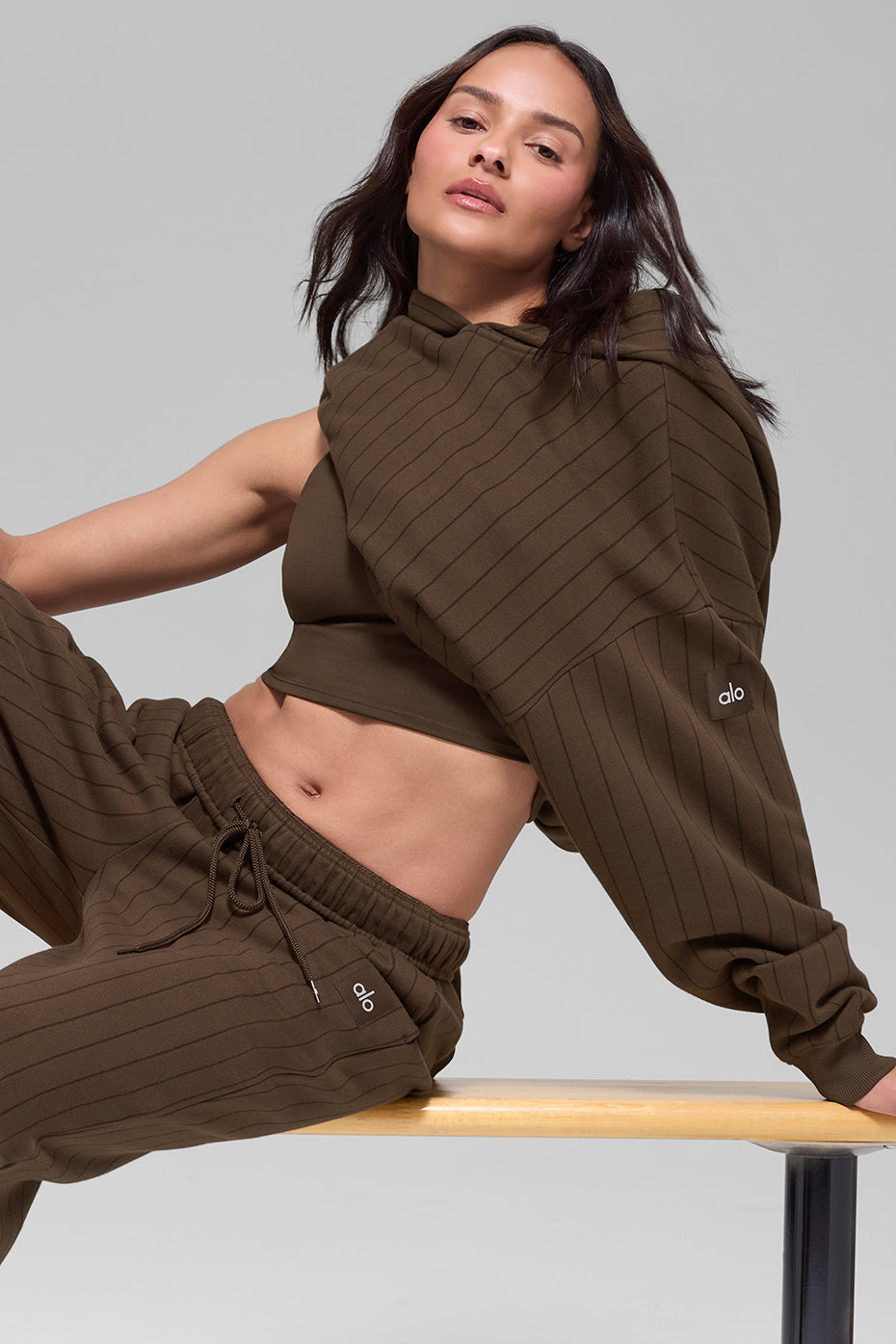 Alo Yoga Women'S Pinstripe Hoodie