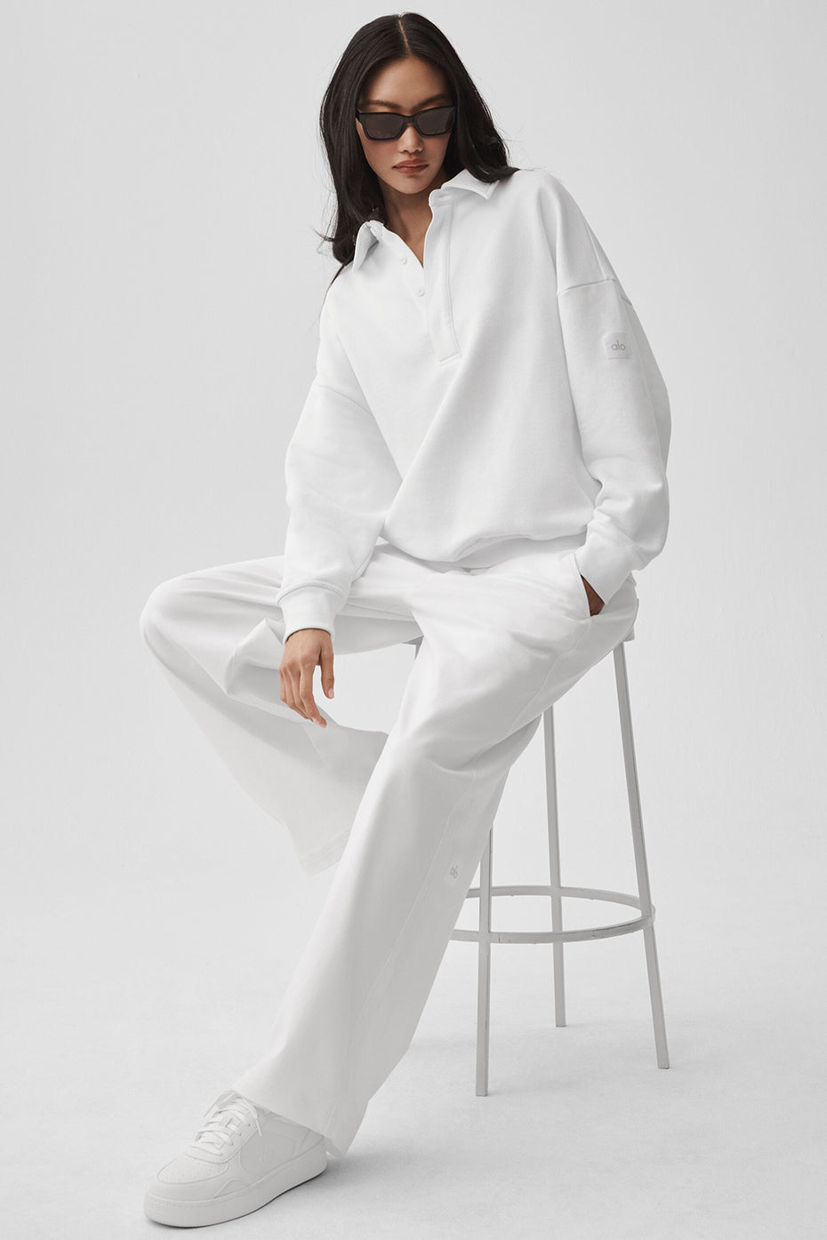 Alo Yoga Women'S Take It Easy Long Sleeve Henley Pullover