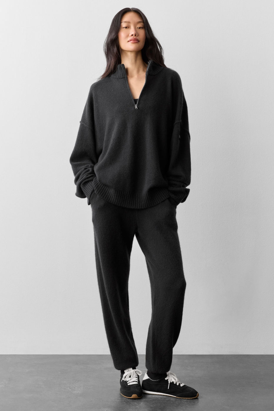Alo Yoga Women'S Wool Cashmere New Class 1/4 Zip Pullover