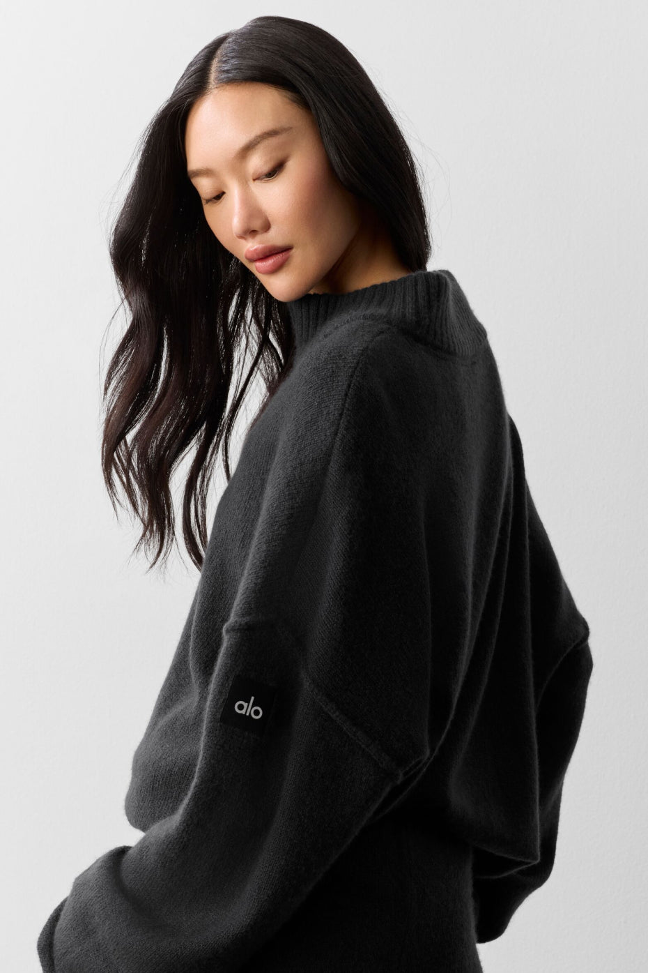 Alo Yoga Women'S Wool Cashmere New Class 1/4 Zip Pullover