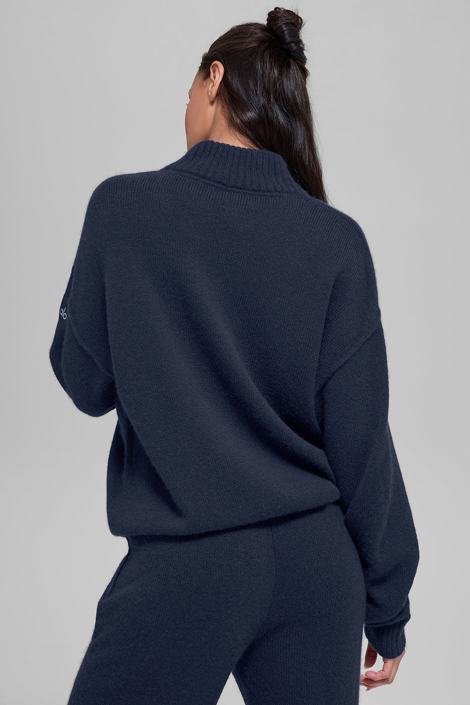 Alo Yoga Women'S Wool Cashmere New Class 1/4 Zip Pullover