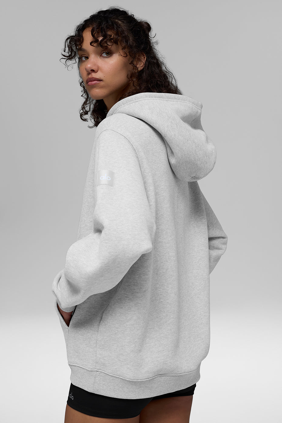 Alo Yoga Women'S Renown Heavy Weight Full Zip Hoodie