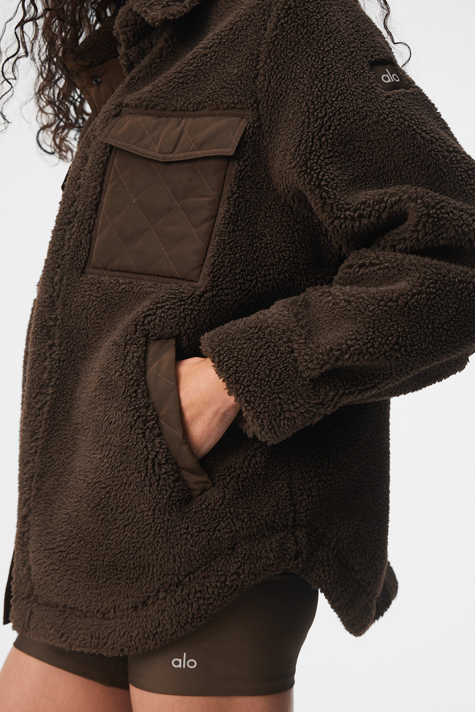 Alo Yoga Women'S Sherpa Edge Shacket