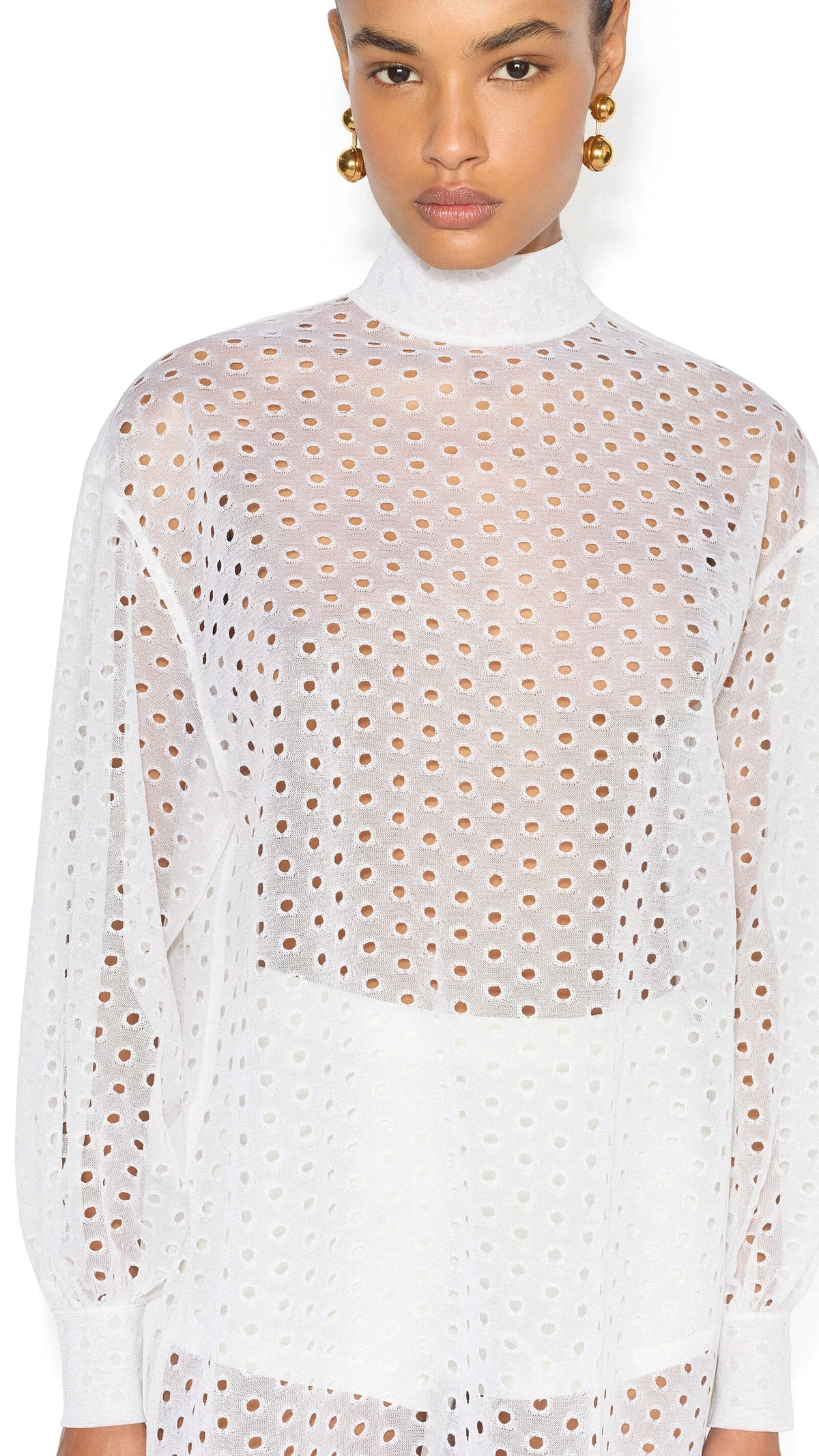 Alaïa Knitted Eyelets Tunic