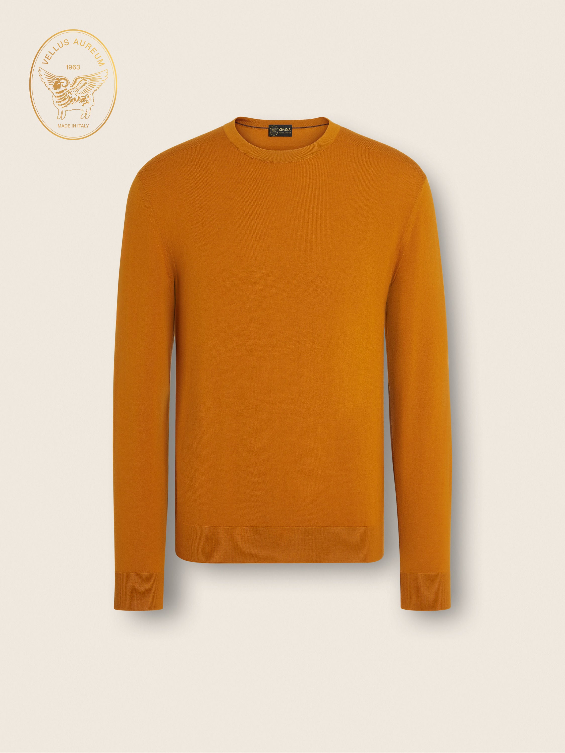 Zegna Ochre Vellus Aureum Crewneck
