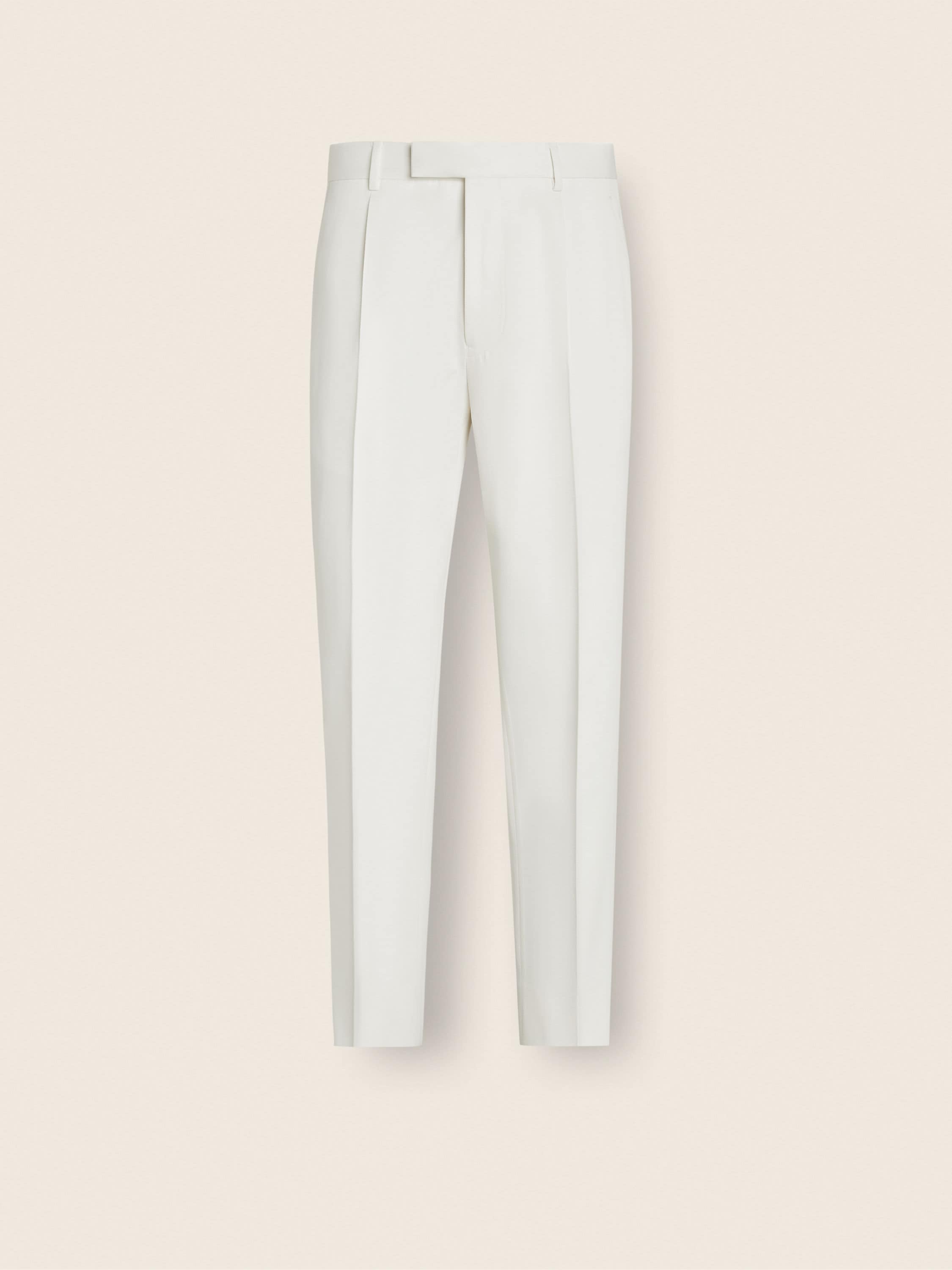 Zegna White Cotton And Wool Pants