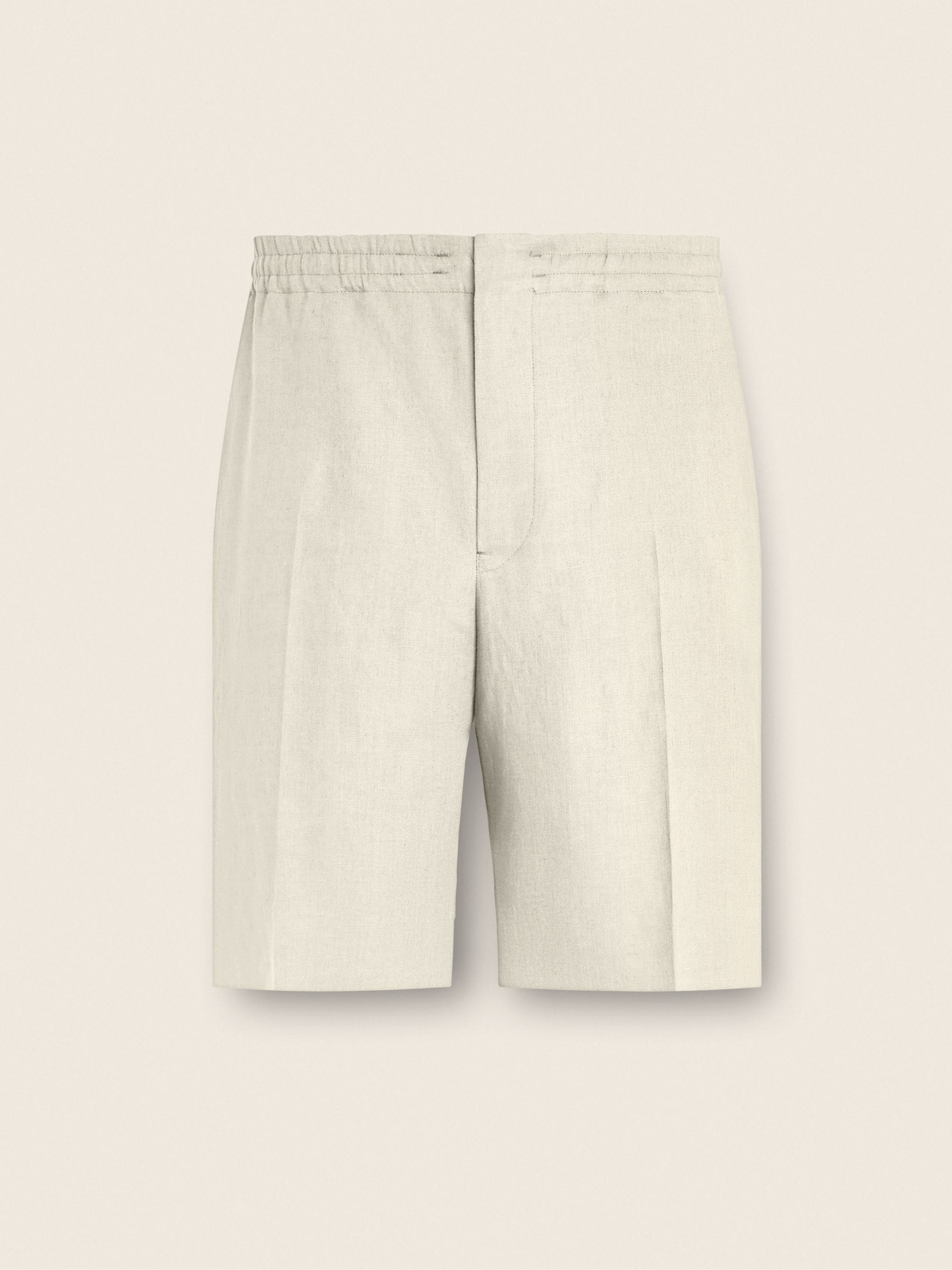 Zegna White Oasi Lino Shorts