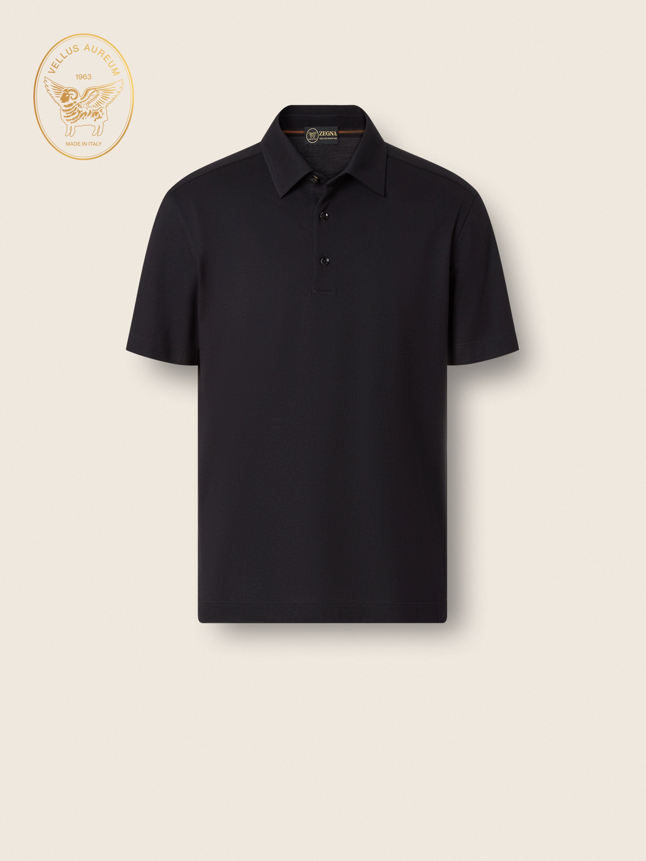 Zegna Black Vellus Aureum Polo Shirt