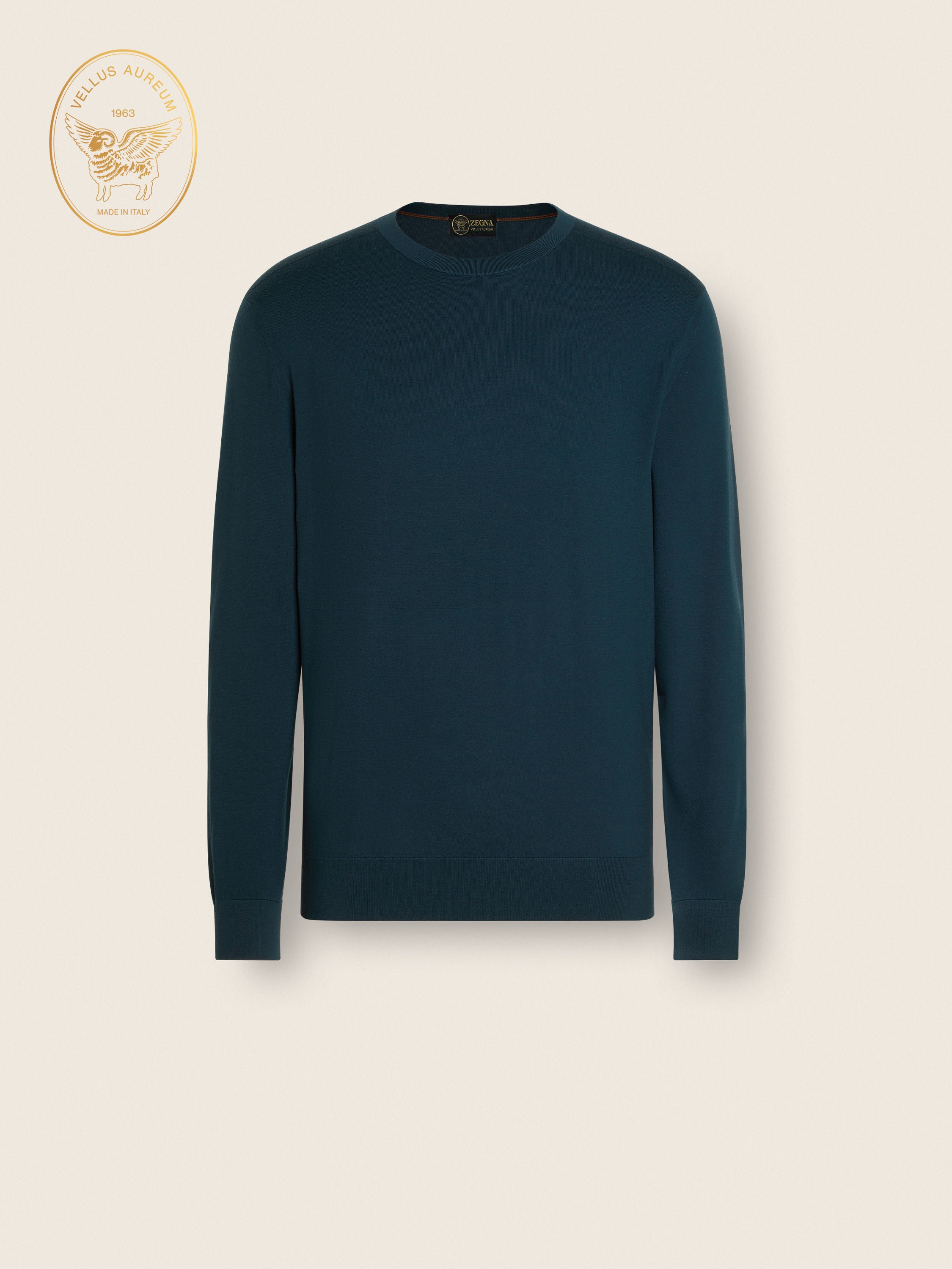 Zegna Dark Green Vellus Aureum Crewneck