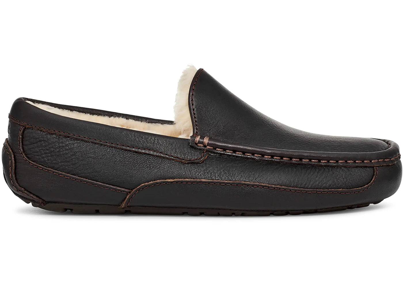 ugg ascot leather slipper dark spice