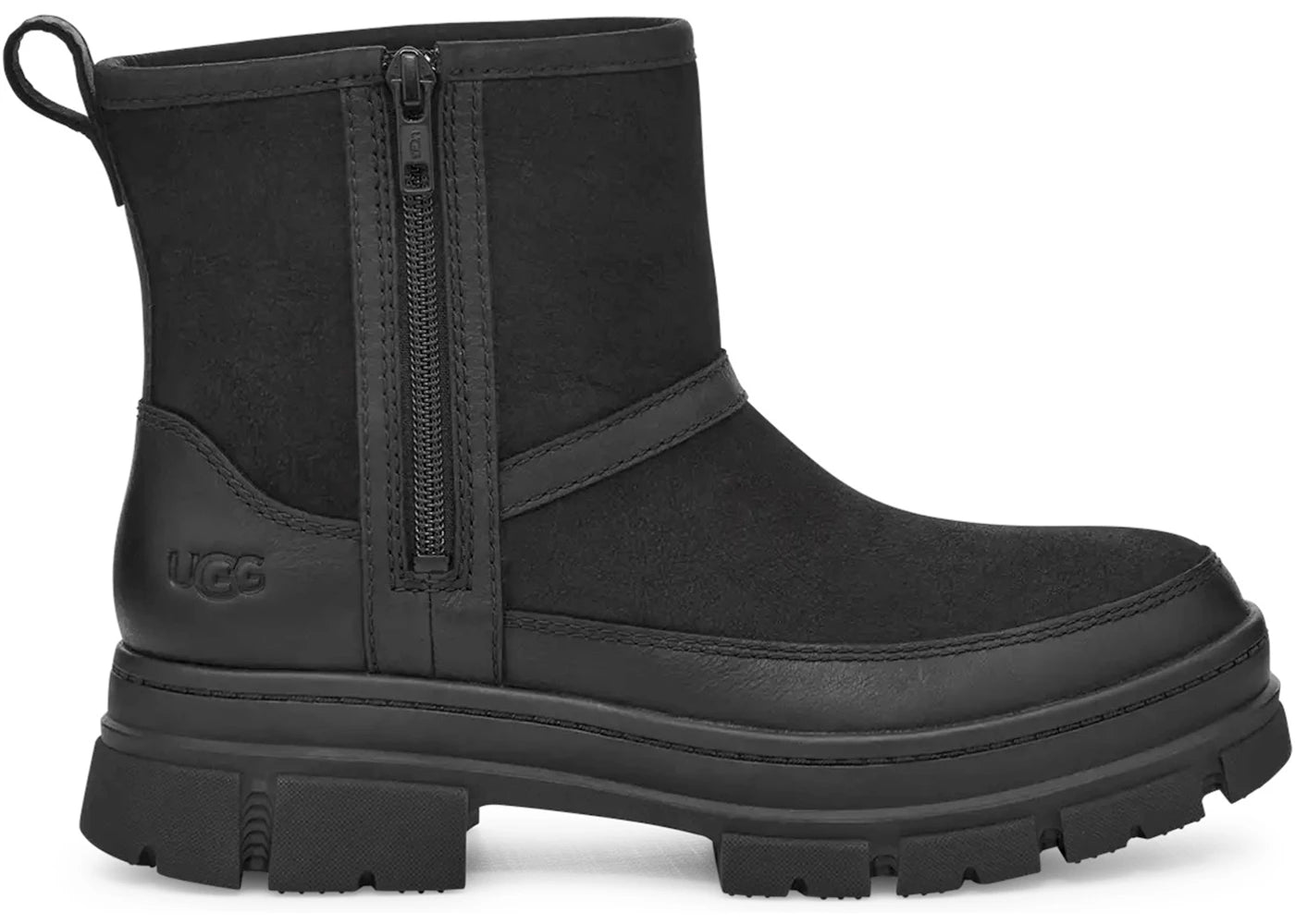 ugg ashton zip boot black (women's)